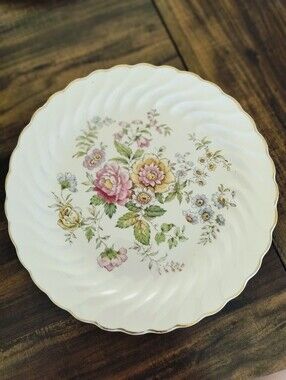 Vintage Royal China Princess Pat Gold 10" Dinner Plate 22K Gold Trim Sebring Oh